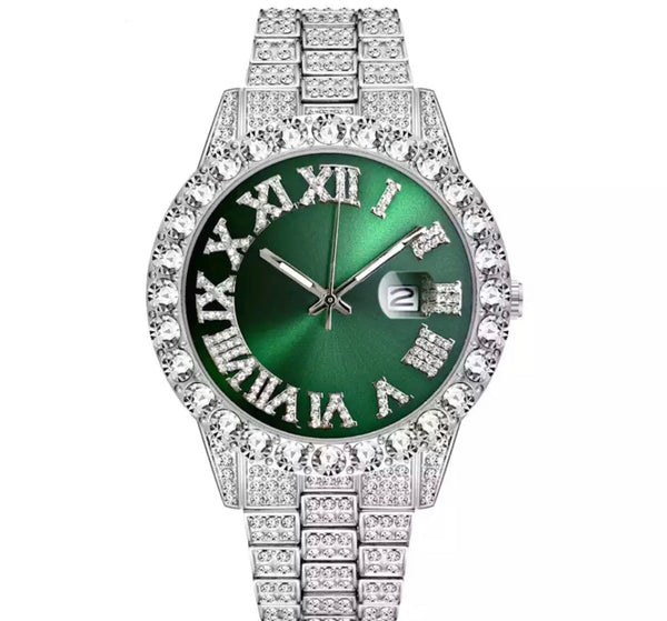 MONTRE ICY GREEN - ARGENT